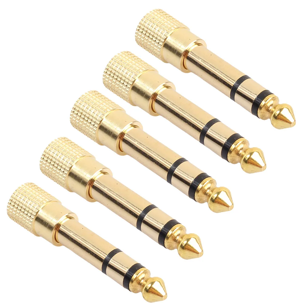 

Data Cable Data line 5X 6.3mm 1/4 Male plug to 3.5mm 1/8 Female Jack Stereo Headphone Audio Adapter dropshipping 2108