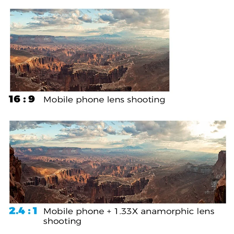 APEXEL 1.33x Anamorphic Мобильный объектив 4K UHD широкоформатный фильм Vlog съемки деформации