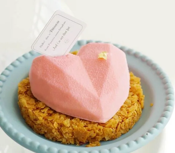 6 полости Алмазная любовь силиконовая форма для торта инструмент украшения любви