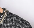 

2020 Autumn and Winter New Chain Round Neck Tweed Short Coat