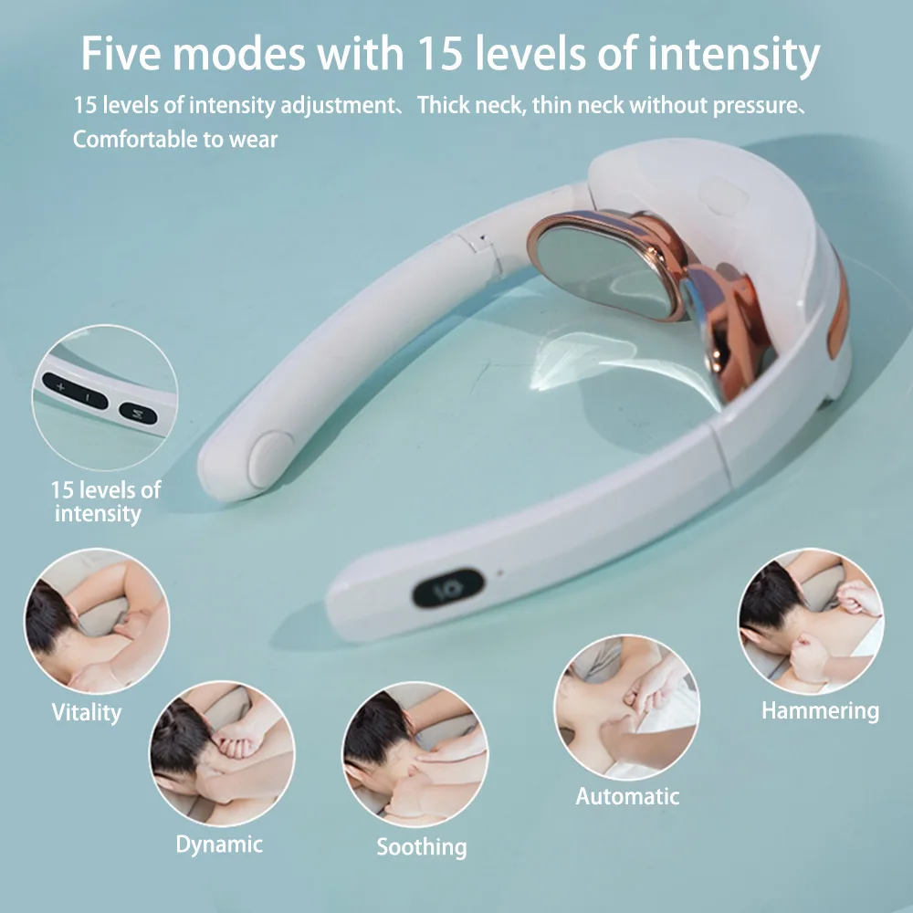 

Type-c Rechargeable Smart Electric Neck Shoulder Massager Heating Pain Relief Cervical Massager Health Care Relaxation Machine