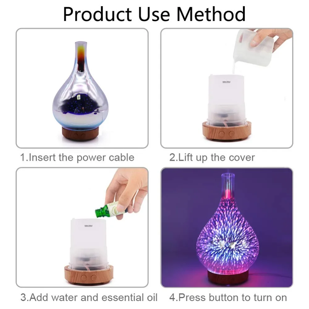 

3D Essential Oil Diffuser 100ml Glass Aromatherapy for William Ransom