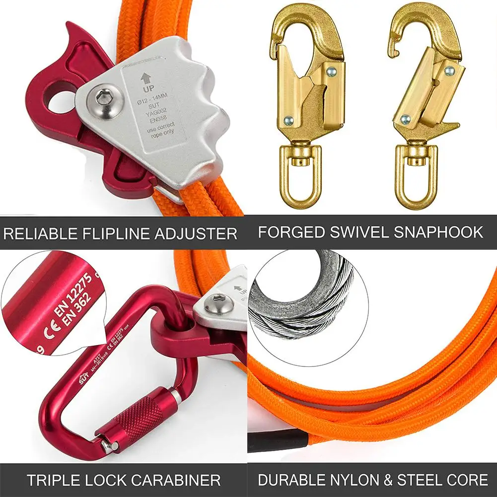 Альпинистское оборудование стальной проволочный сердечник линейный комплект