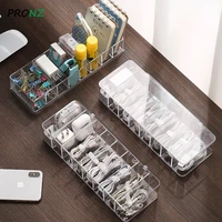 cable storage box transparent box data line storage container for desk stationery makeup organizer jewelry box office holder