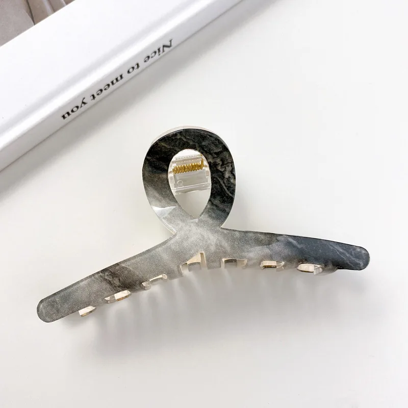 

ins hair accessories girly temperament hairpin acrylic plate hair grabbing ribbon back head hairpin grabbing clip