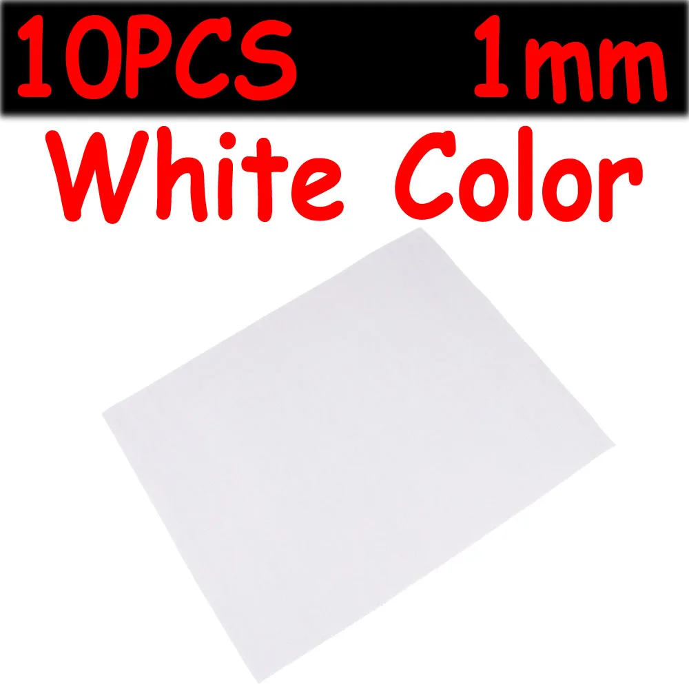 10PCS 1mm White Wifreo 10 шт. 24 см X 18 см тонкий брезент на палатку мягкая пена 1 мм муха связывание и материалы для рукоделия хопперы муравьи и жуки мухи Материалы корпуса - Цвет: 10PCS 1mm White