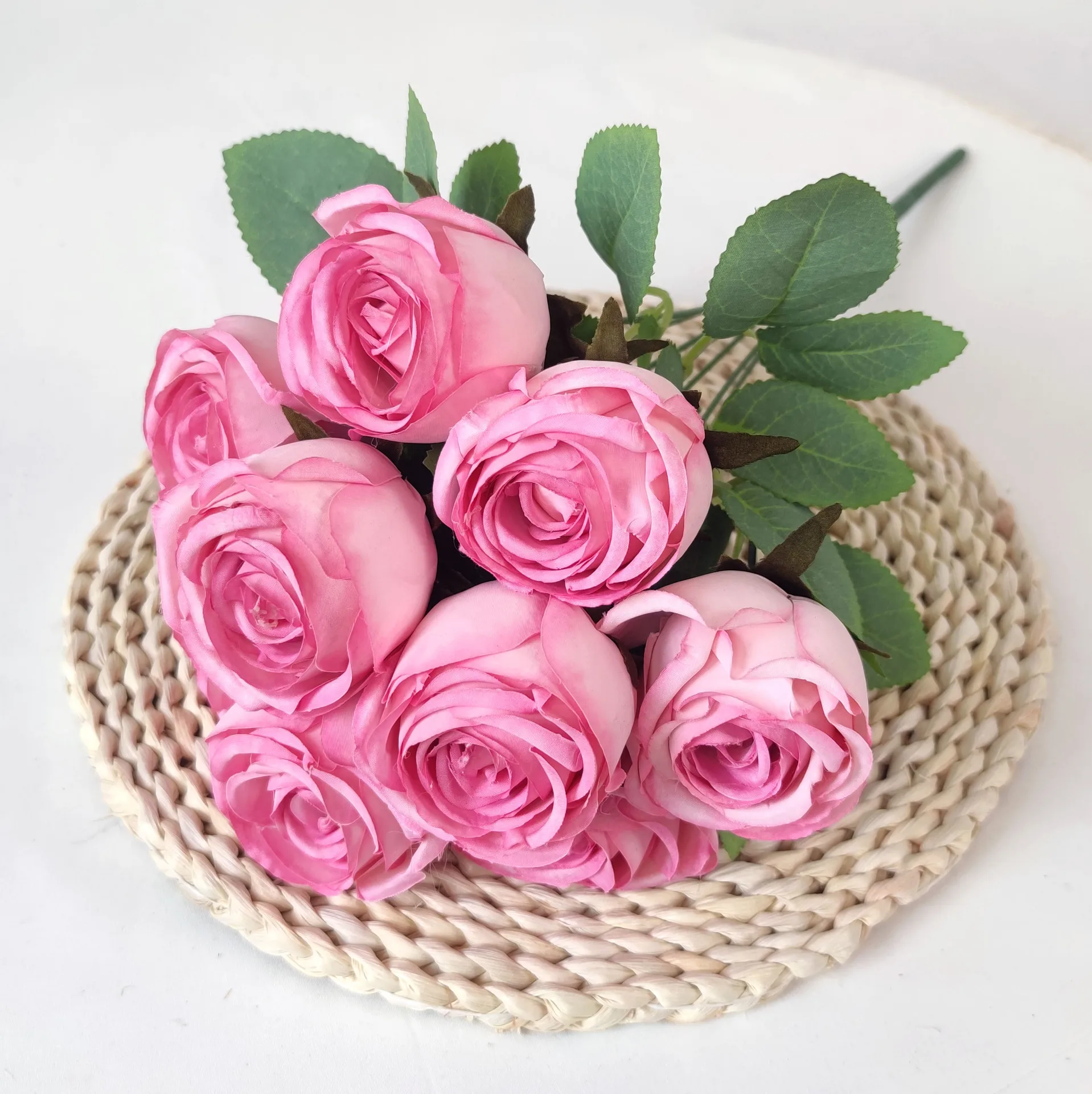 

Simulation 9 Heads Large Bunches Roses Of Fake Flowers Wedding Bridal Holding Flowers Wedding Hall Flower Arrangement Home Decor