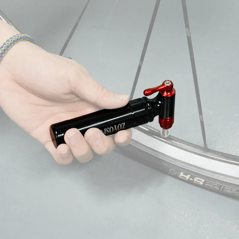 

Tire Inflator Bicycle-Pump CO2 Pump Aluminum Tire Tube Mini Hand Pump NO Cartridge Rriding Equipment for Bicycle Accessories
