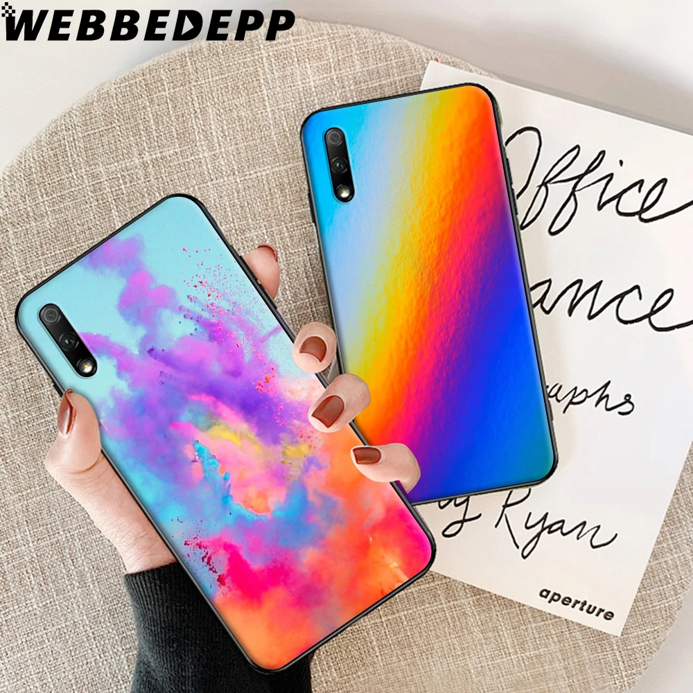 Градиентный Радужный мягкий чехол для huawei Honor 6A 7A 9X20 Pro 8A 7C 8C 7X8X8 9 10 lite 20S Note10 View20 |