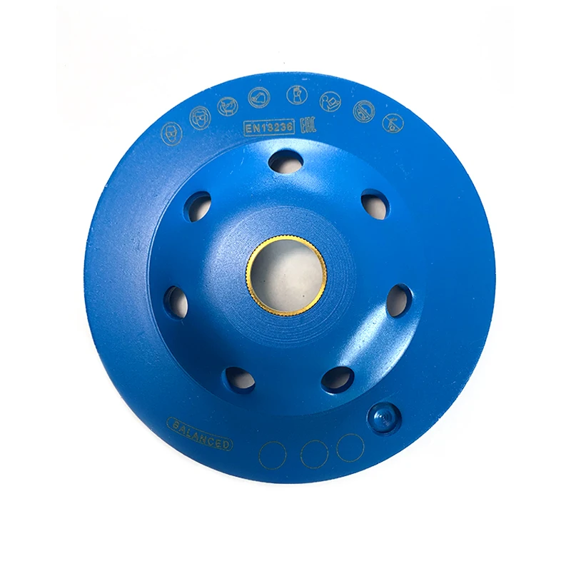 

Blue 125MM Double Row Diamond Segment Grinding Cup Wheel Disc Abrasives Concrete Tools Grinder Wheel For Dry And Wet Cutting