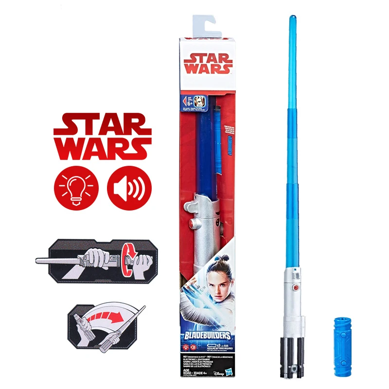 Выдвижной световой меч Hasbro Звездные войны Дарт Вейдер Рей Люк Мейс лазерный