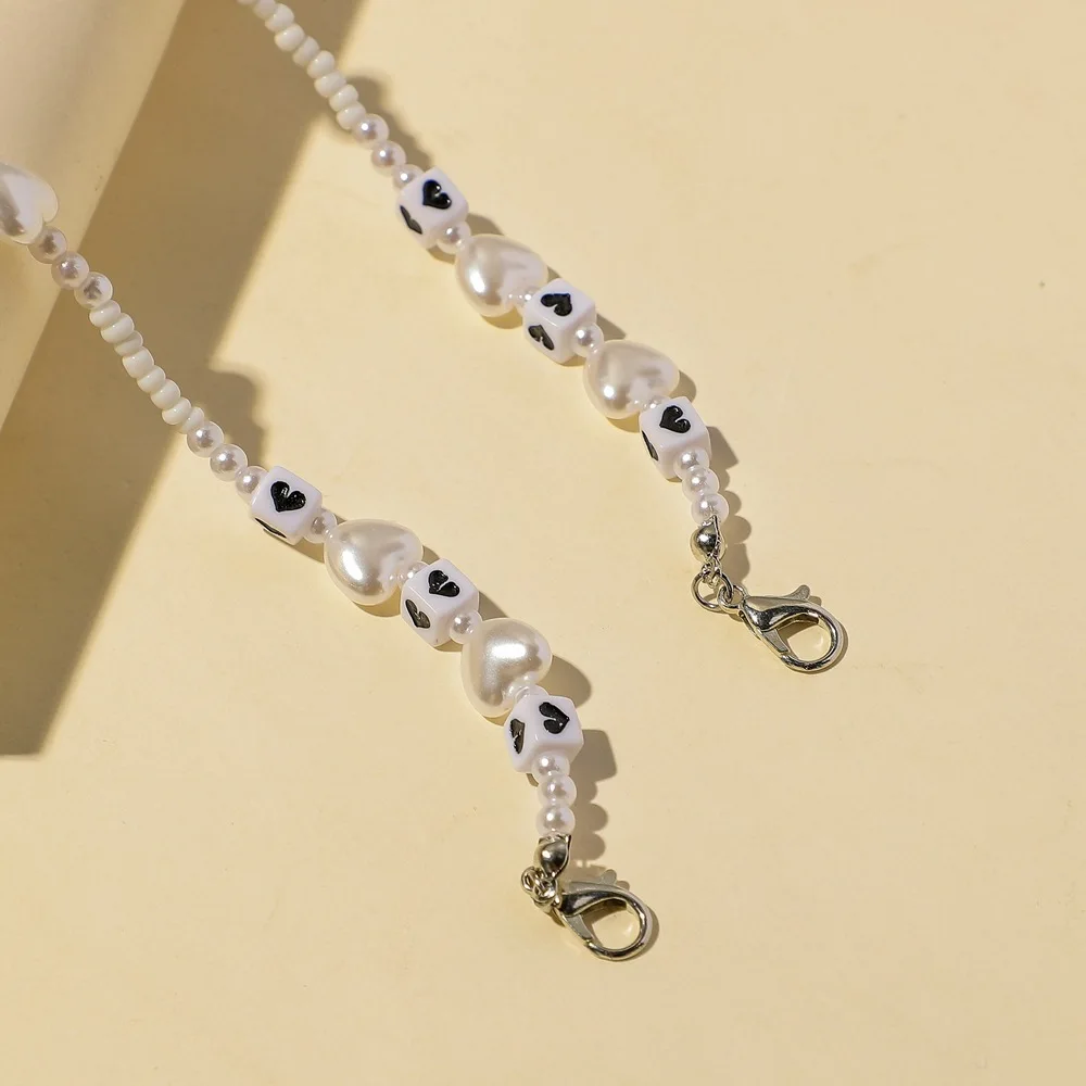

New Pearl Mask Chain Love Heart Shaped Glasses Chain Women Star Lanyard Strap Cords Casual Sunglasses Neck Cord Accessories New