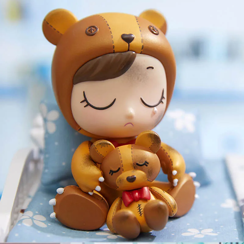 

Little Amber Blind Box Toys Healing Bear Hug Anime Action Figure Random Surprise PVC Model Gift Decoration Birthday 8 Pcs/Set