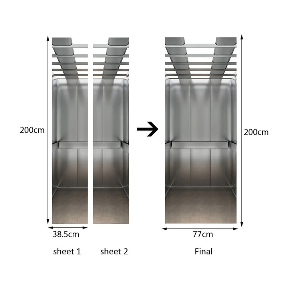 2 шт./компл. цветные двери лифта DIY 3D наклейки на узор для стены комнаты дома