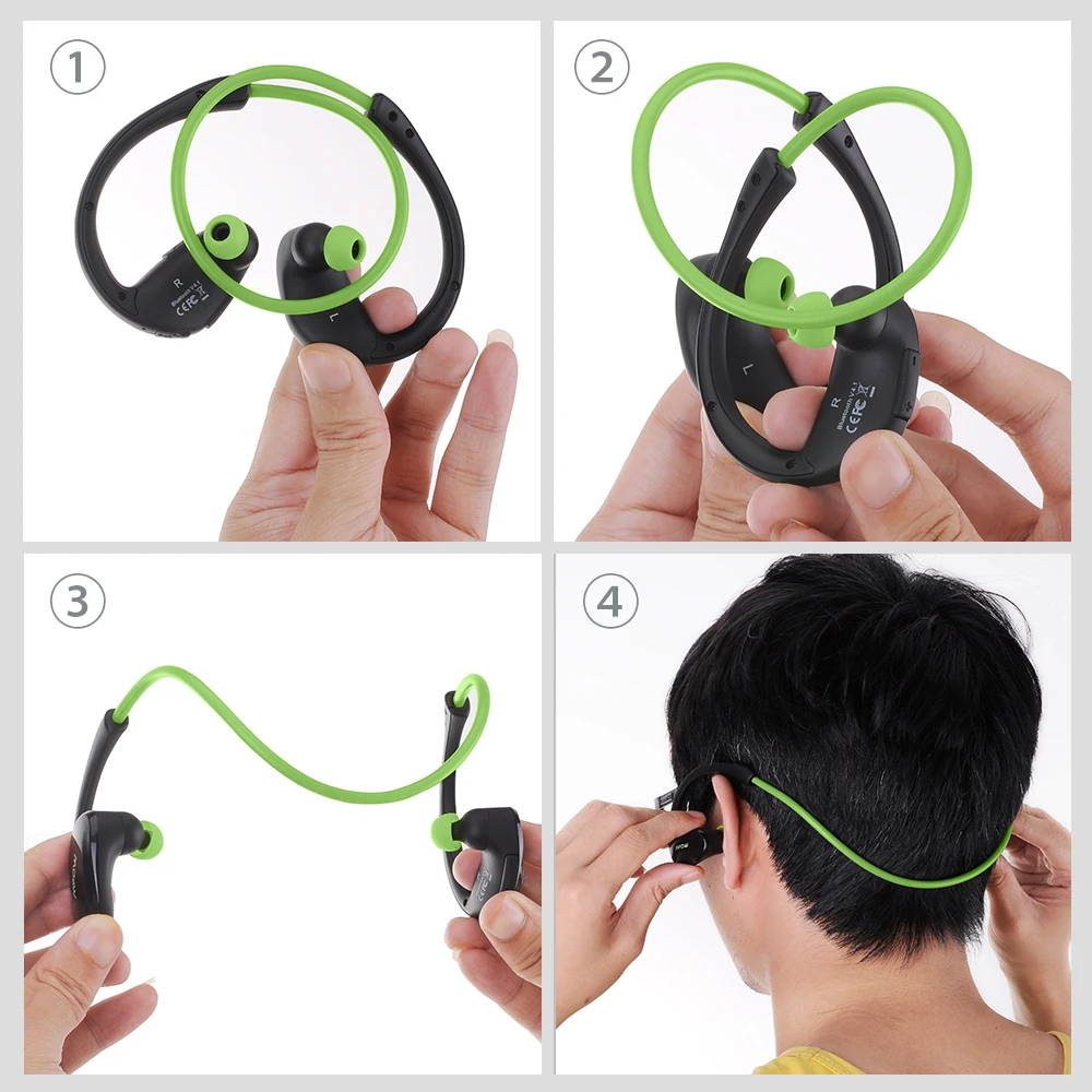 Mpow Bluetooth 4,1 наушники для защиты от пота спортивные наушники HiFi стерео Беспроводной наушники С микрофоном для iPhone X/8/7/6 huawei