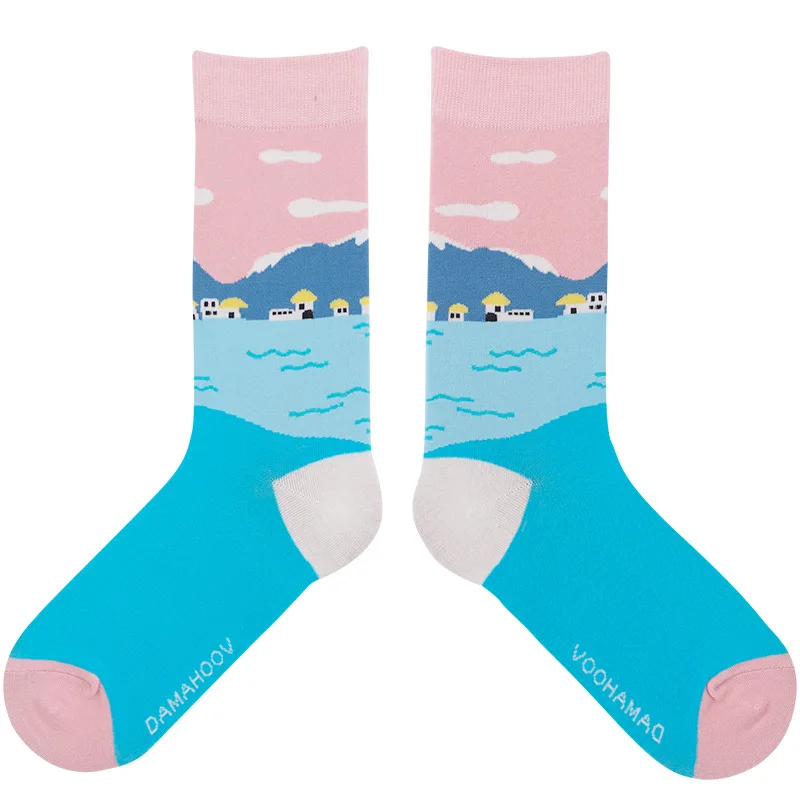 Носки с рисунком аниме модные персонализированные новинка для мужчин и женщин