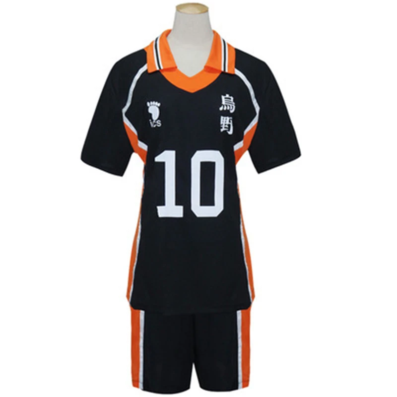 Haikyu! Haikyuu Cosplay костюм майки High School Volleyball Club Hinata Shoyo спортивная рубашка наколенники |