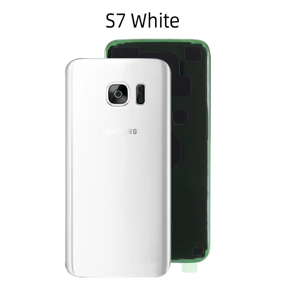 Батарея задняя крышка для samsung Galaxy S7 G930F сзади Корпус Батарея двери случае Запчасти для авто - Цвет: White