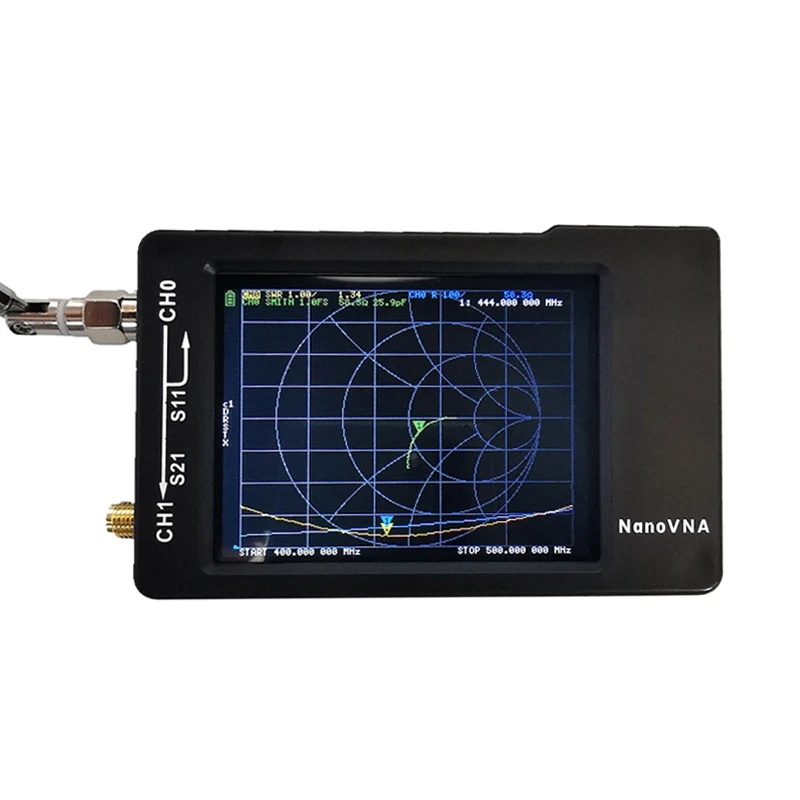 Векторный анализатор сети LCDHF NanoVNA-H HF VHF UHF 2 8 дюйма 50-1 5 ГГц антенны + аккумулятор 450