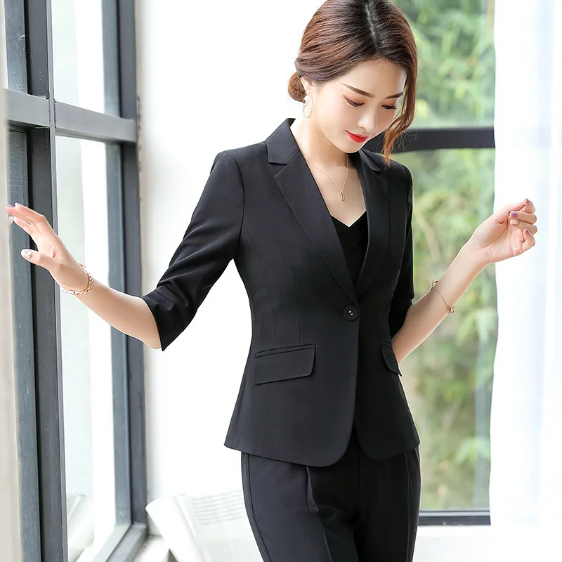 

Women's Blazers Spring Autumn Office Lady Blazer Jackets 2021 Fashion Solid Female Thin Outerwear Casual Cardigan 4XL Plus Size