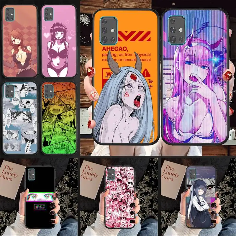 

Ahegao INS Phone Case For Samsung A71 A80 A91 A01 A02 A11 A12 A21 A31 A32 A20E Cover Coque