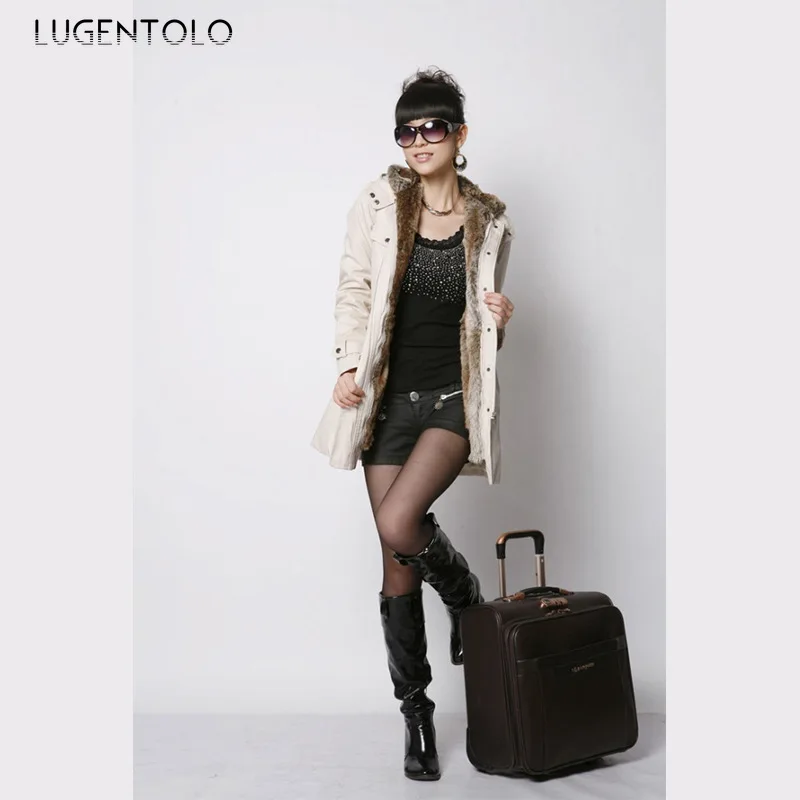 Lugentolo/Женская Шуба Новинка зимы комфортное пальто из овечьей кожи модное