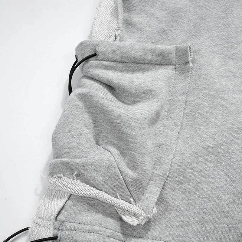 

JING ZHE Summer Shorts Men Multi-Pocket Casual Shorts Fashion Men Clothing High Street Streetwear Drawstring Cozy Running Pants