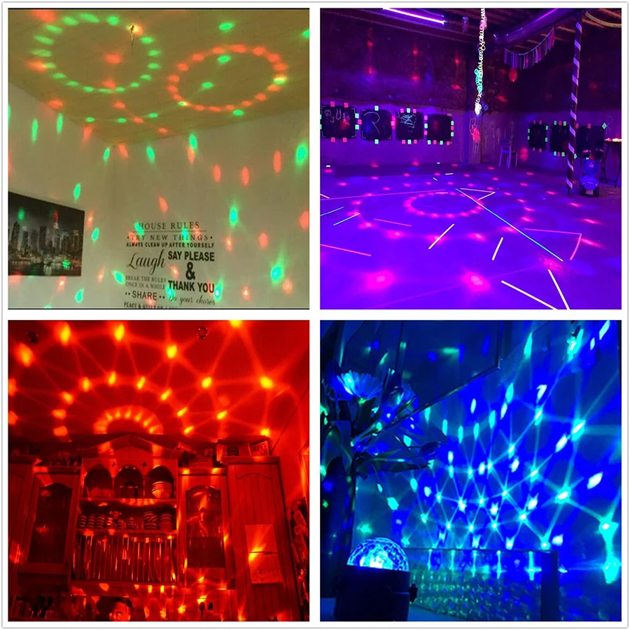 

KTV flashlights, colorful lights, colorful rotating lights, led magic ball lights, home dj bar dormitory atmosphere lights