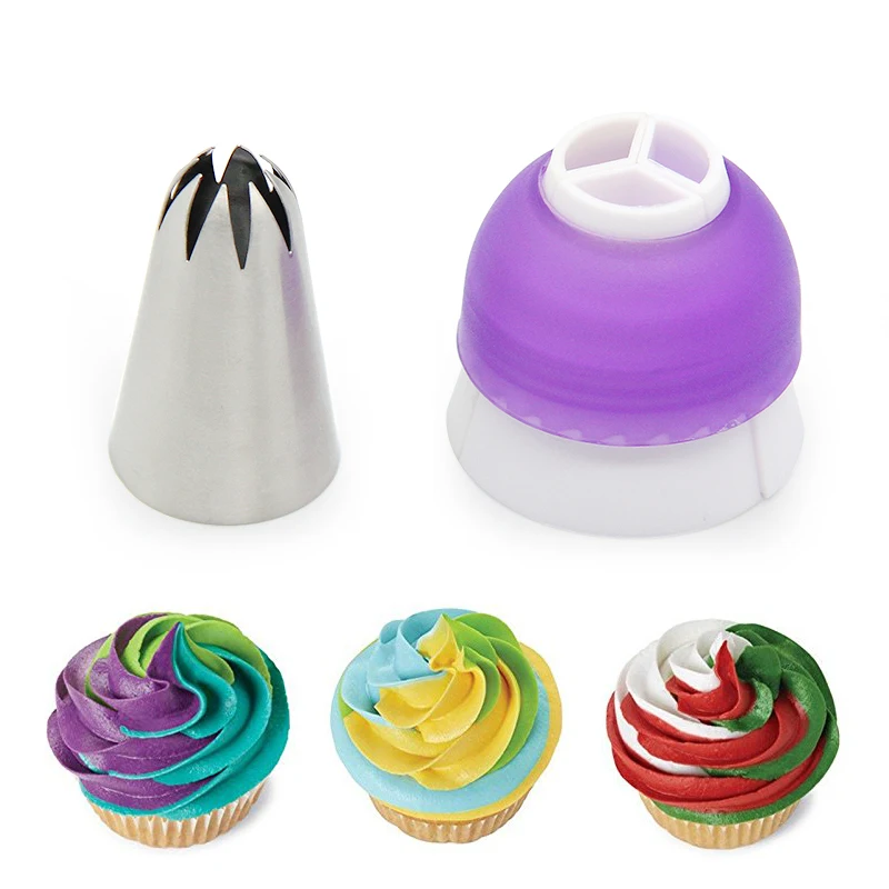 3 отверстия десертные декораторы для обледенения кондитерский мешок конвертер