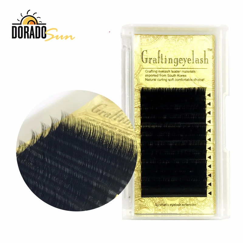 DORADOSUN 1 фото 12 ряд отдельных ресниц Ресницы 8-12 мм Камелия мягкие натуральные