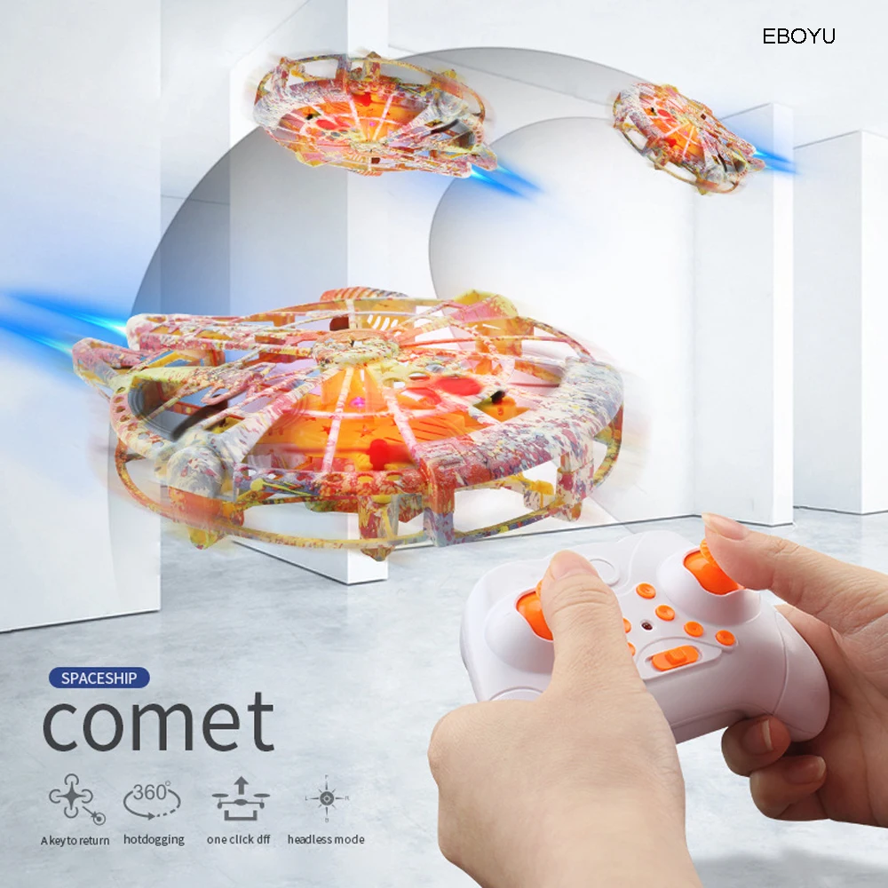 Радиоуправляемый Дрон EBOYU 2212A 2 4G 4 канала 6-осевой космический корабль мини-Дрон UFO