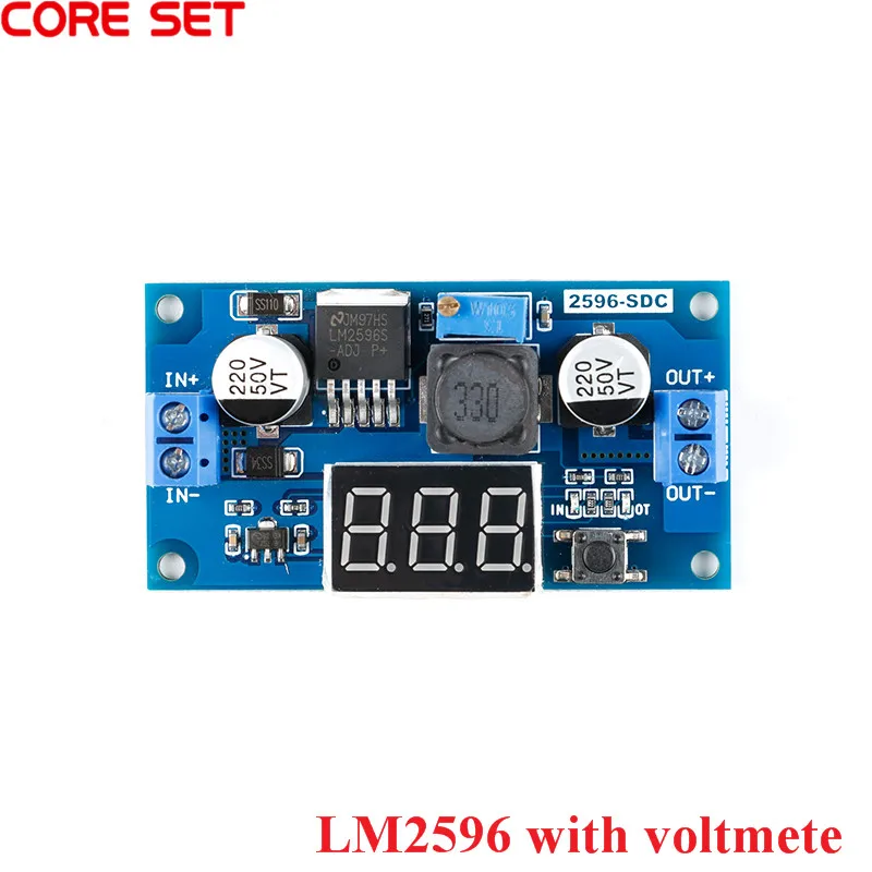 Регулируемый регулятор напряжения LM2596 DC/DC 4 0 ~ 40V до 1 25 37V понижающий модуль со