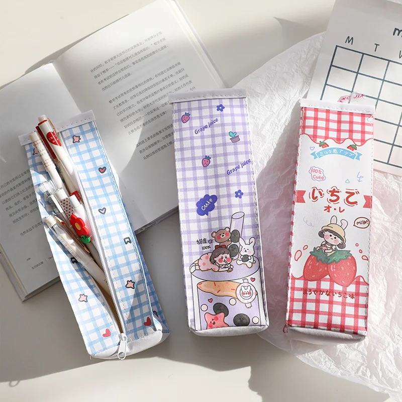 

Мультяшный простой чехол для карандаша с молоком, милый корейский чехол для телефона