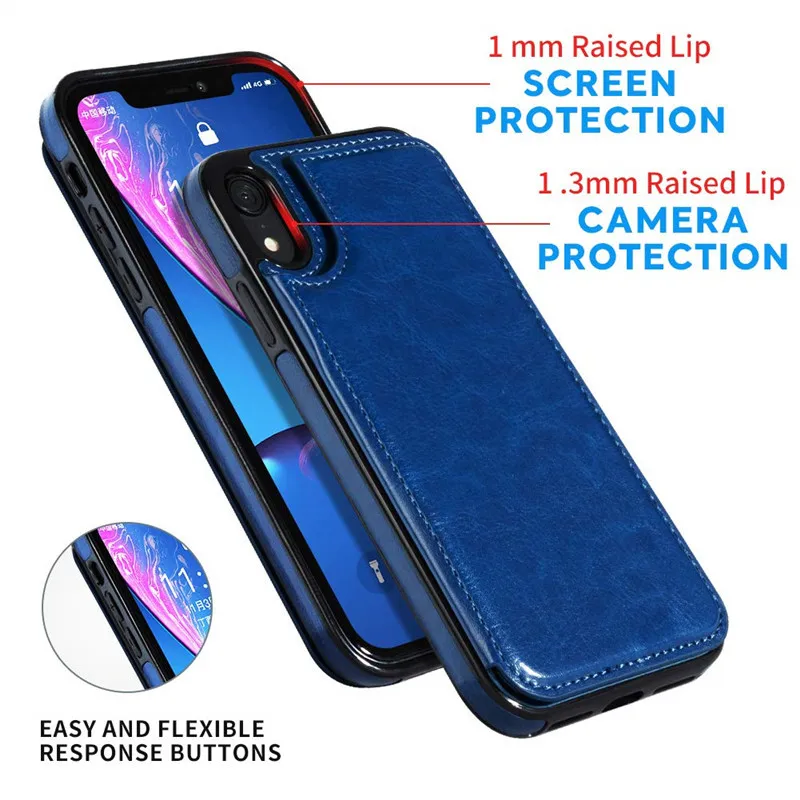 Роскошный тонкий кожаный чехол премиум-класса для iPhone 11 Pro SE2 XR XS Max 6 6s 7 8 Plus