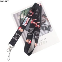 md056 dmlsky cartoon keychain funny lanyards for keys badge id mobile phone rope neck straps accessories gifts