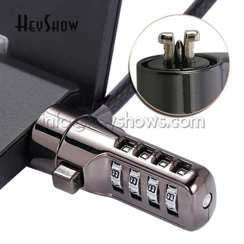 4 Digit Password Laptop Security Lock Computer Cable Steel Wire Anti-Theft Chain Portable Notebook PC Cable Lock With Lever