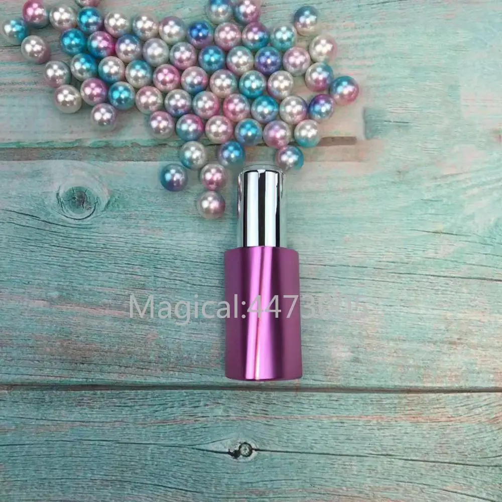 

5/10/30/50pcs Matte Shiny Blue Purple Triangle Magnetic Buckle 12.1mm Empty Lipstick Tube Lip Balm Container Lipstick Shell