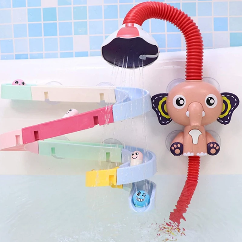

Shower Head Baby Bath Toy,Bathroom Bathtub Adjustable Sprinkler Electric Elephant Animal for Baby Toddler Swimming