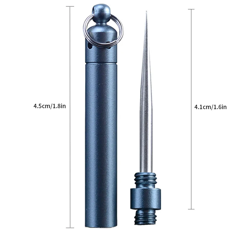 

Titanium Outdoor Edc Portable Multifunctional Toothpick Camping Tool Bottle Fruit Fork Toothpick Tube Stronger Than Dental Floss