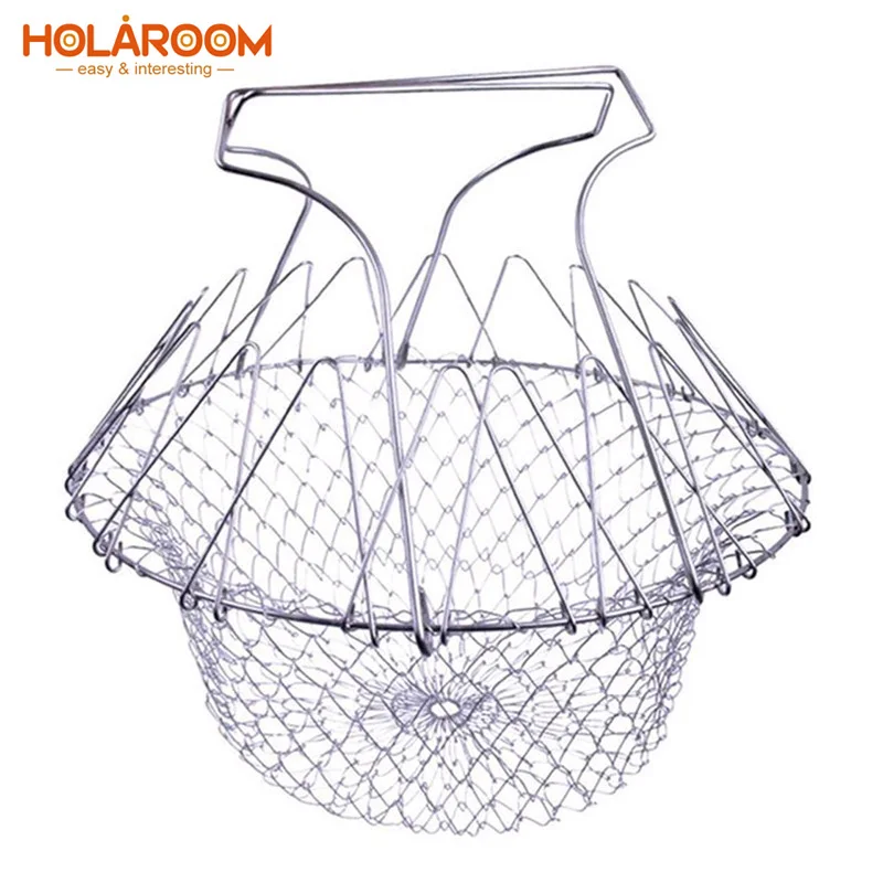 Складная промывка паром Holaroom корзина шеф повара для французской жарки Волшебная
