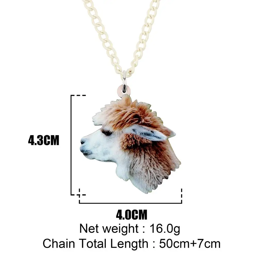 Bonsny акриловые аниме Альпака верблюжья головное ожерелье подвесная цепь чокер