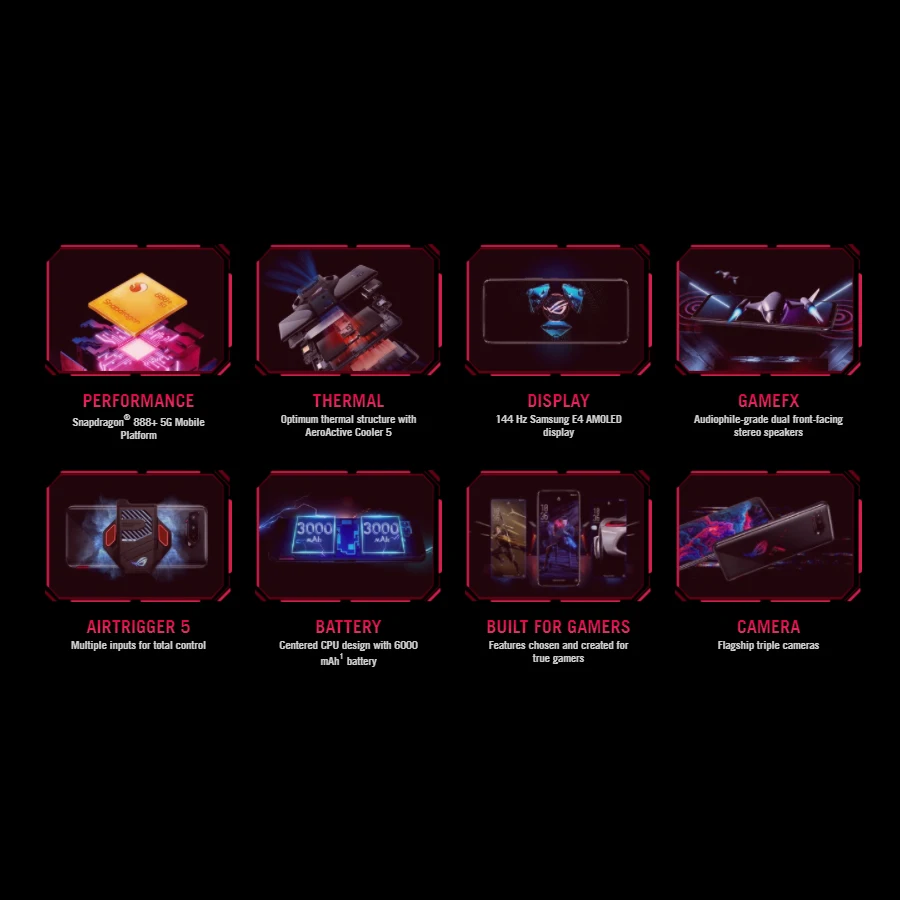 Смартфон Asus ROG версия HK телефон планшетофон дисплей 6 78 дюйма 144 Гц Snapdragon 888 Plus 6000