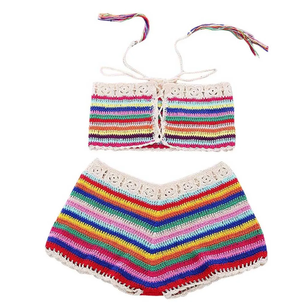 Женский вязаный купальник бикини разные цвета| |