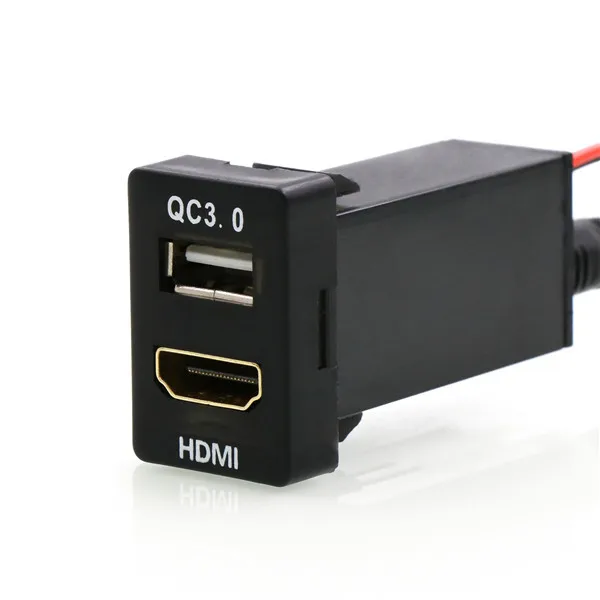 Автомобильное быстрое зарядное устройство USB 3 0 для Toyota видеовход + 22x33 мм