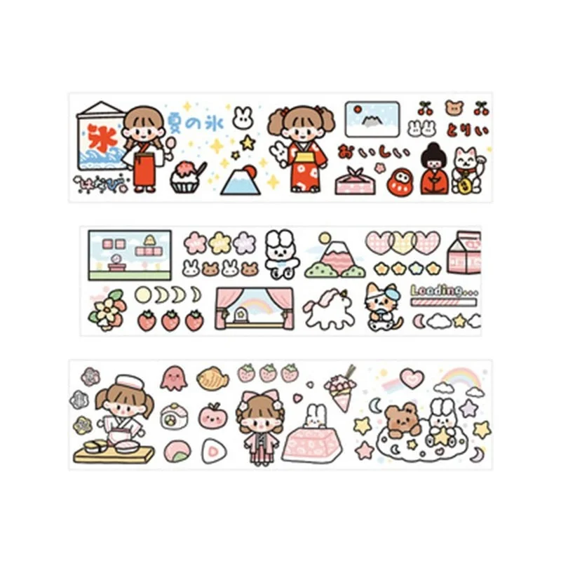 

Rourou Rihe Series Cute Transparent Waterproof Water Cup Sticker Girl Heart Hand Account Ins Wind Sticker Sent Randomly