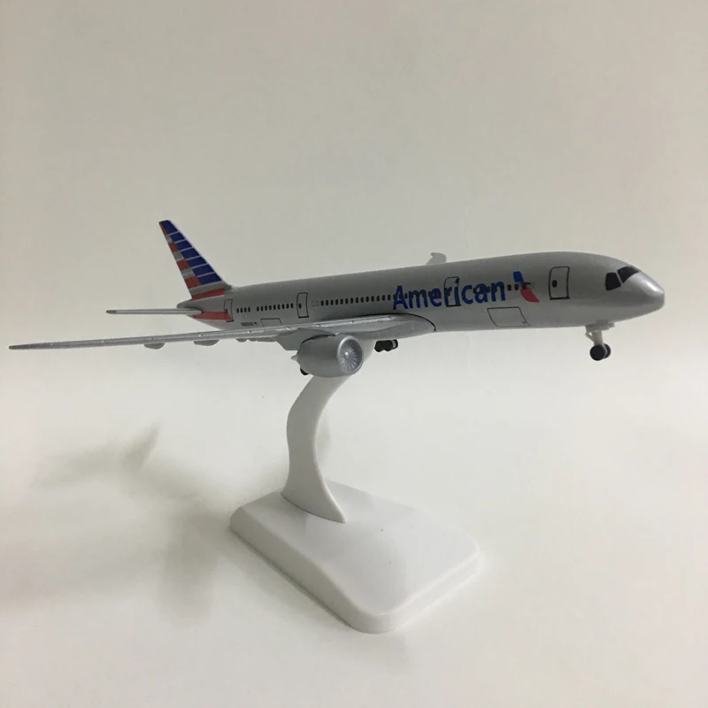 20 см Американская авиакомпания Boeing 787 модель самолета США B777 модель самолета 16 см литая под давлением металлическая Игрушечная модель самолета