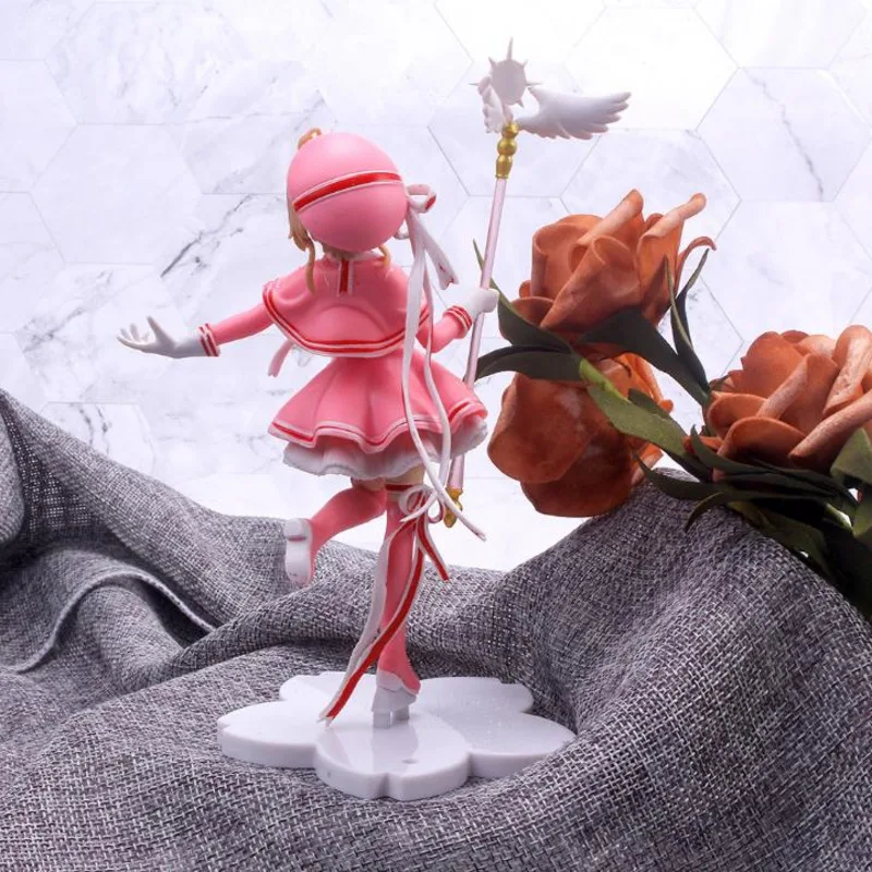 

Kawaii Sakura Card Captor PVC Figure Anime Model Toys Cardcaptor Magic Wand Girls Action Figure Collectible Model Toys Kids Gift