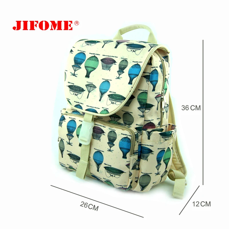 JIFOME Nylon Kids Travel Bag Children School Bag 3-6 Years Kindergarten Student Backpack Double Shoulder Bag Mochila