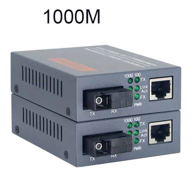 

1000M Fiber Optic Media Converter To rj45 Connector A B 25KM Single-mode Single SC Port Fiber Photoelectric Transceiver