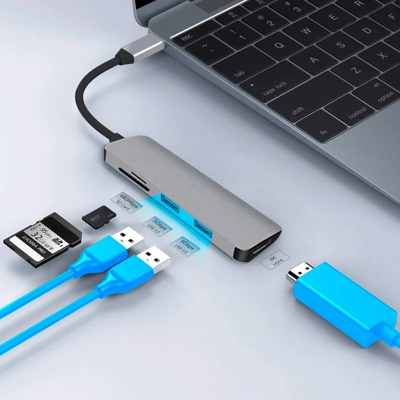 USB концентратор Basix типа C на Multi 3 0 HDMI адаптер док станция для MacBook Pro Huawei Mate 30 1